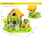 Dingding's Forest Cabine - Puzzle 3D din lemn